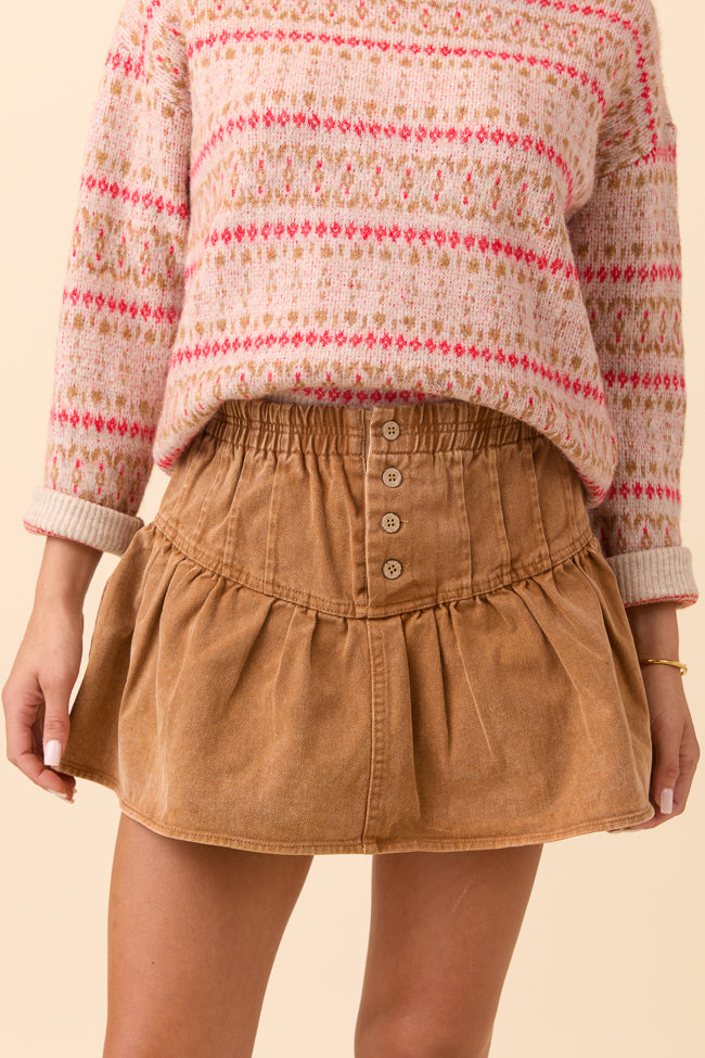 Sophie Brown Ruffle Skort