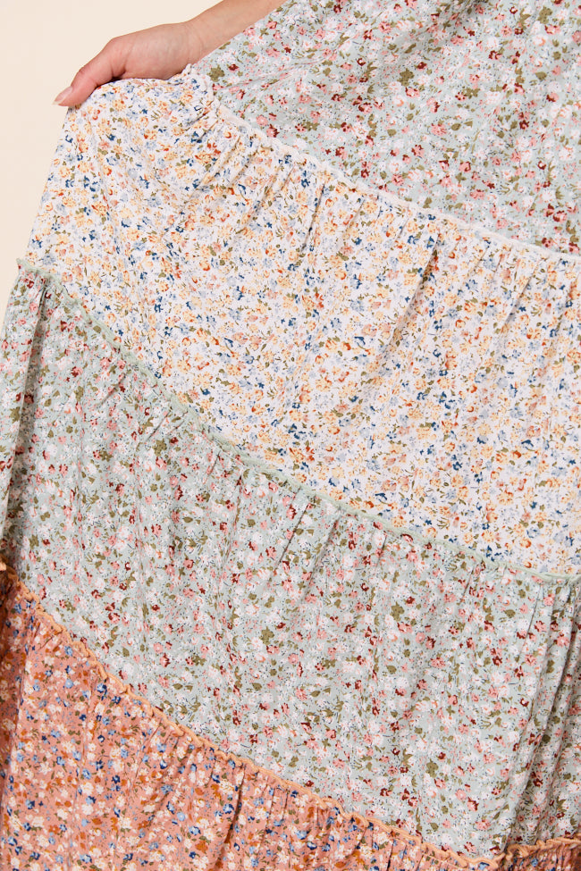 Essie Tiered Multi Floral Maxi Dress FINAL SALE
