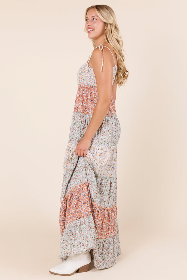 Essie Tiered Multi Floral Maxi Dress FINAL SALE