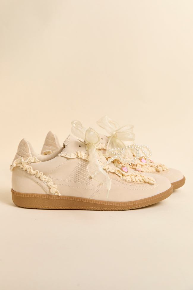 April Cream Shoe Charm Sneakers
