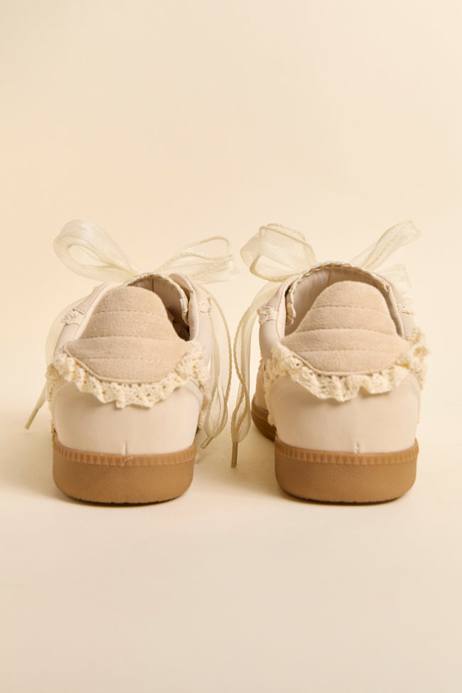April Cream Shoe Charm Sneakers
