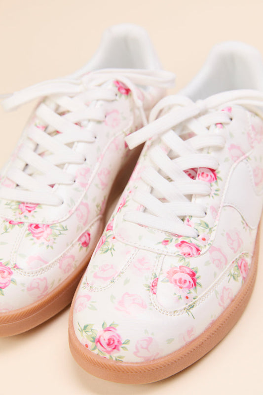 Tiffany White Floral Sneakers