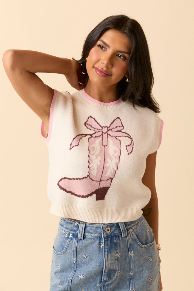 Gayle Bow Boots Sweater Vest FINAL SALE