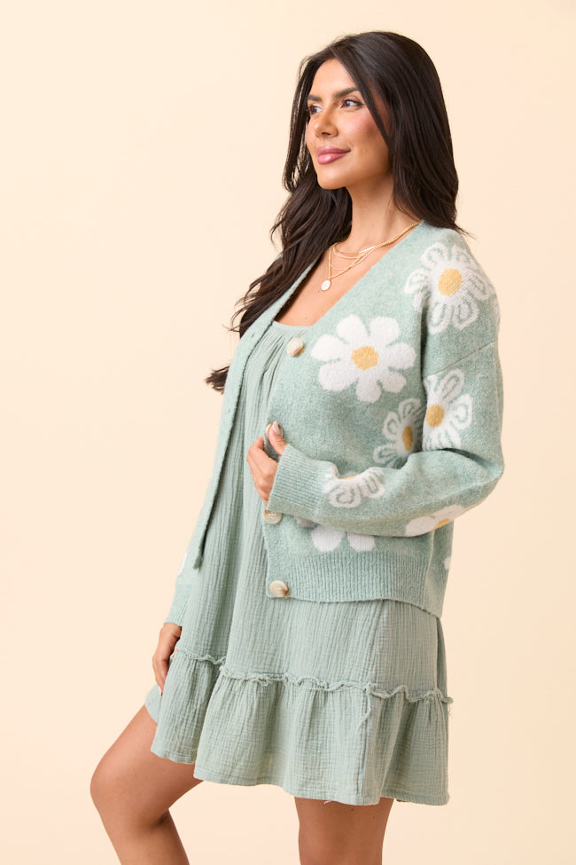 Glenda Green Multi Floral Cardigan SALE