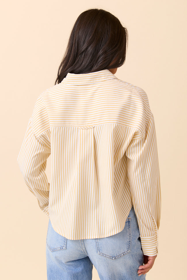 Juliana Cropped Yellow Striped Shirt FINAL SALE