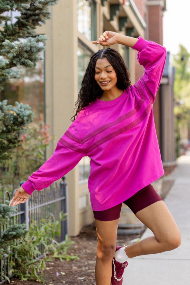 Power Moves Berry Sweatshirt