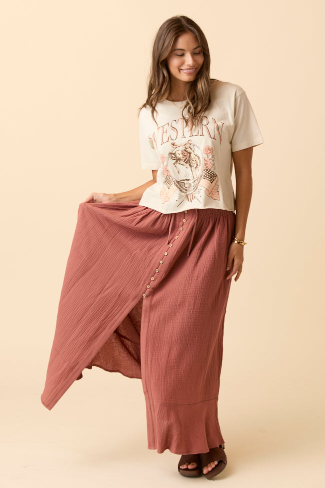 Ember Toffee Maxi Skirt FINAL SALE