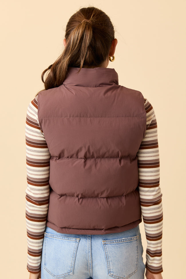 Liberty Brown Bow Puffer Vest SALE