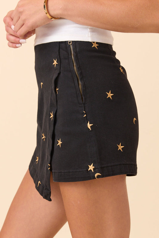 My Favorite Celestial Embroidery Skort FINAL SALE