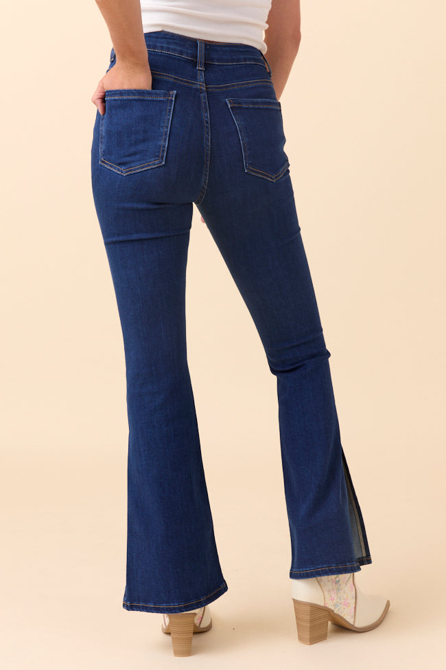 My Favorite Dark Wash Slit Hem Jeans