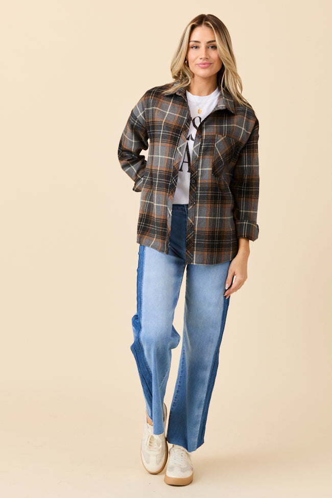 Nash Black Flannel Button Down Top