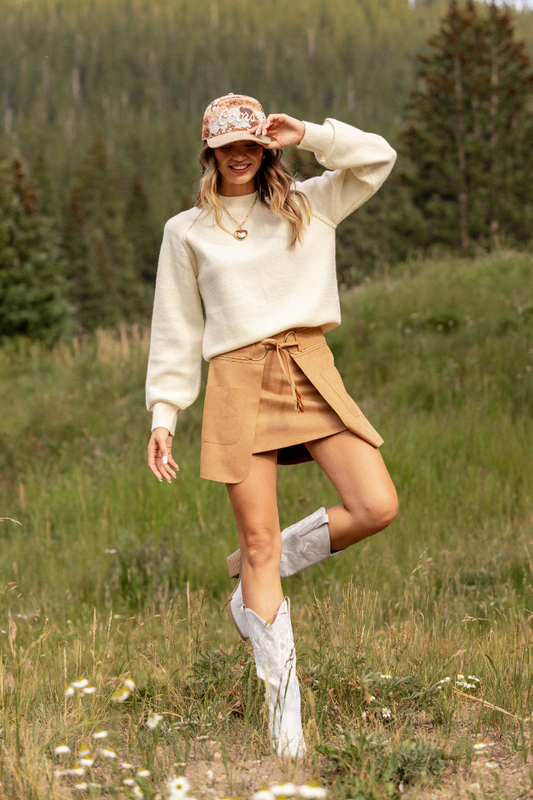 Lisa Ivory Crewneck Sweater