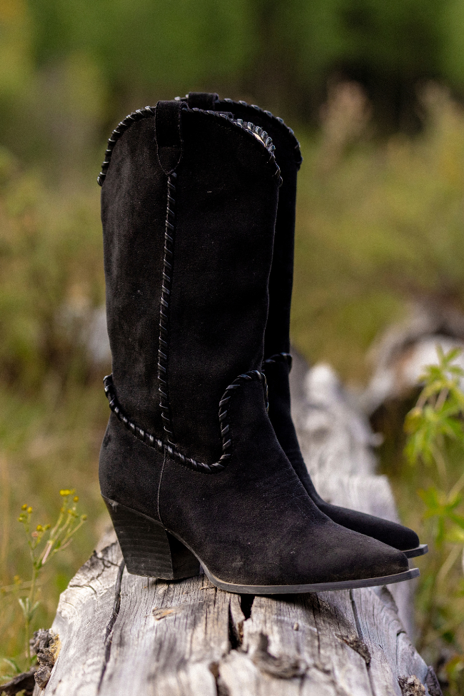 Tilley Black Whipstitch Cowboy Boots