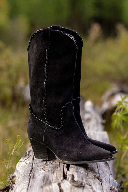 Tilley Black Whipstitch Cowboy Boots