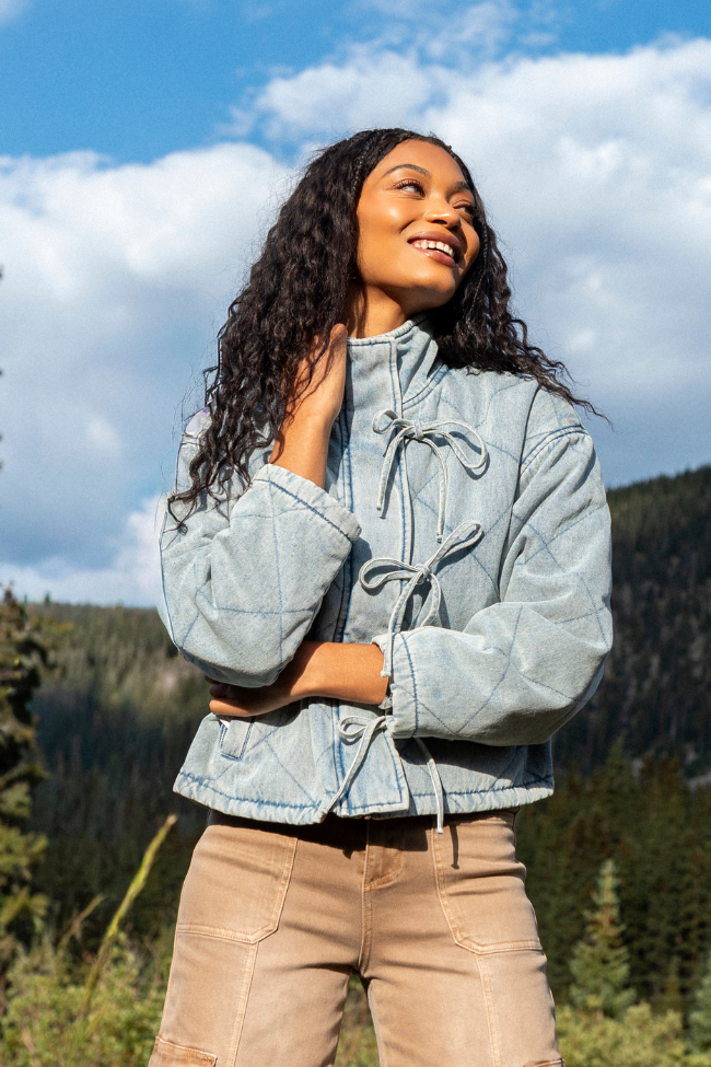 Winslow Light Denim Quilted Jacket SALE