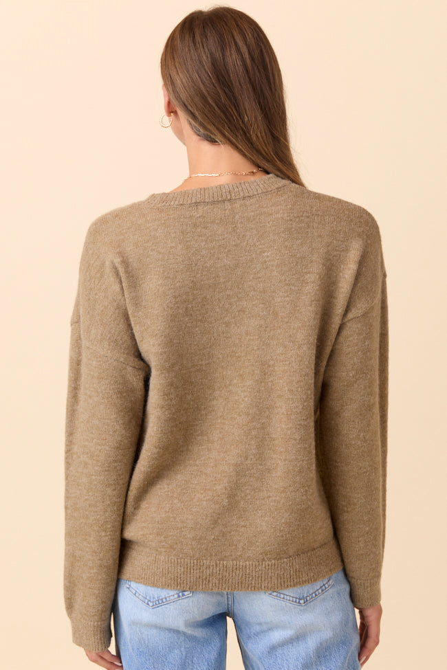 Callie White Star Beige Sweater