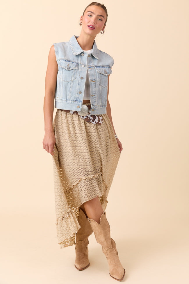Hollie Cropped Denim Vest