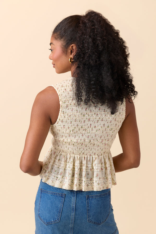 Luciana Floral Front Tie Top FINAL SALE