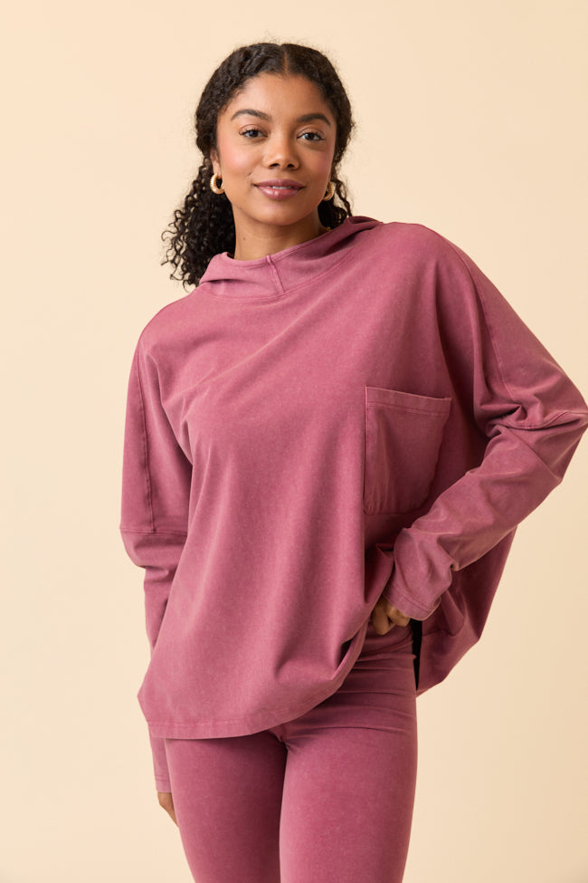 Lexi Claret Oversized Hoodie Set SALE