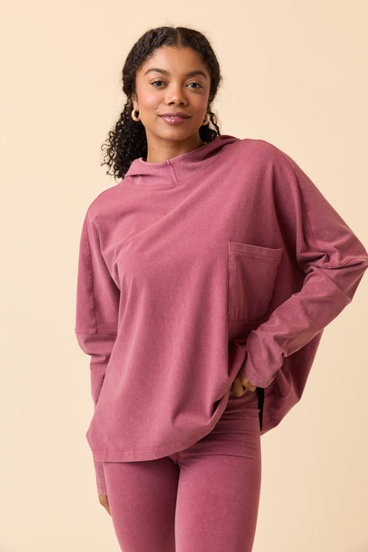 Lexi Claret Oversized Hoodie Set SALE