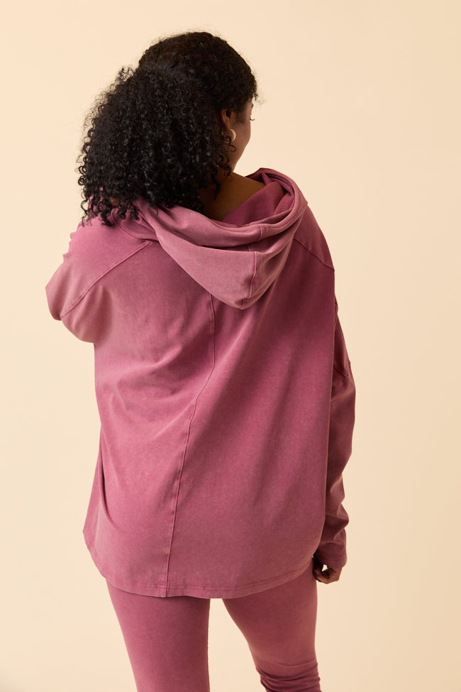 Lexi Claret Oversized Hoodie Set SALE