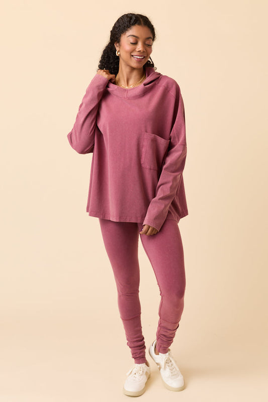 Lexi Claret Oversized Hoodie Set SALE
