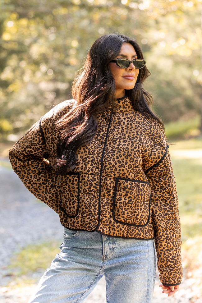 Sterling Leopard Snap Up Jacket SALE