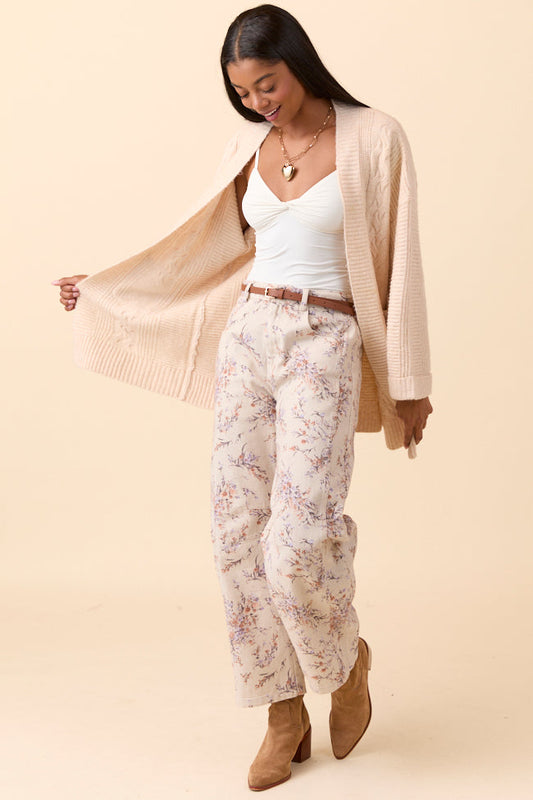 Talia Off White Twist Front Tank