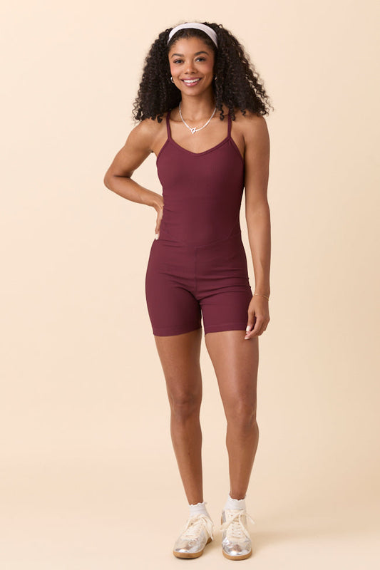 Kyndal Burgundy Active Onesie
