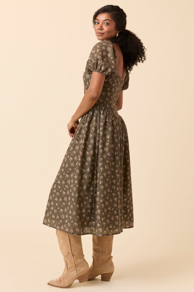 Aimee Brown Floral Drop Waist Maxi Dress