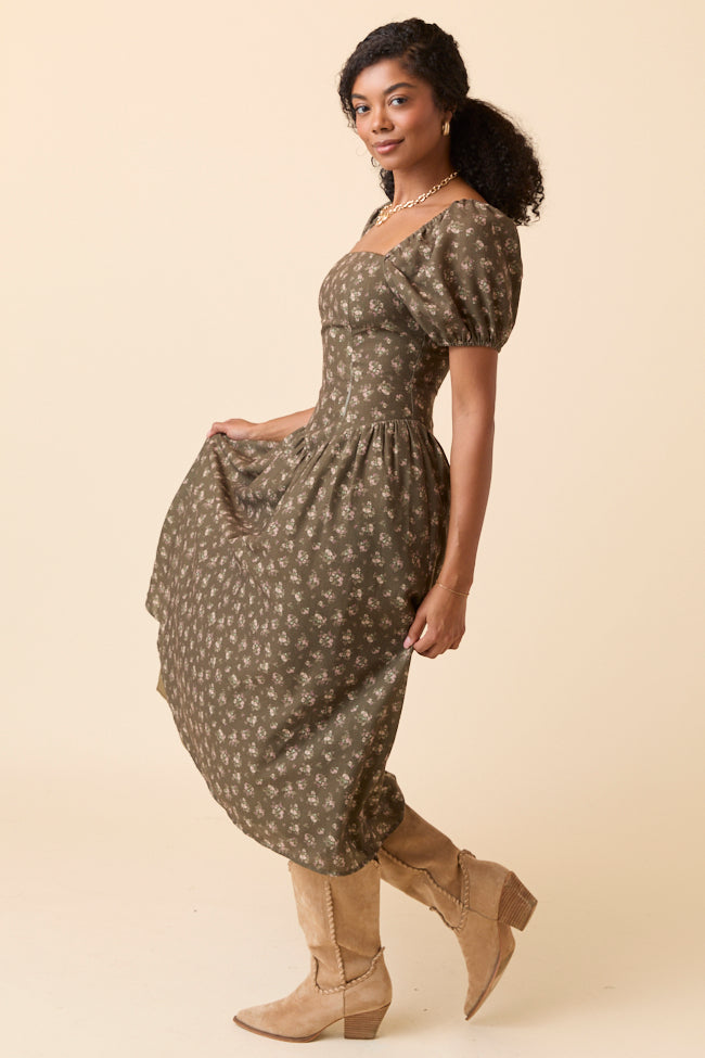 Aimee Brown Floral Drop Waist Maxi Dress