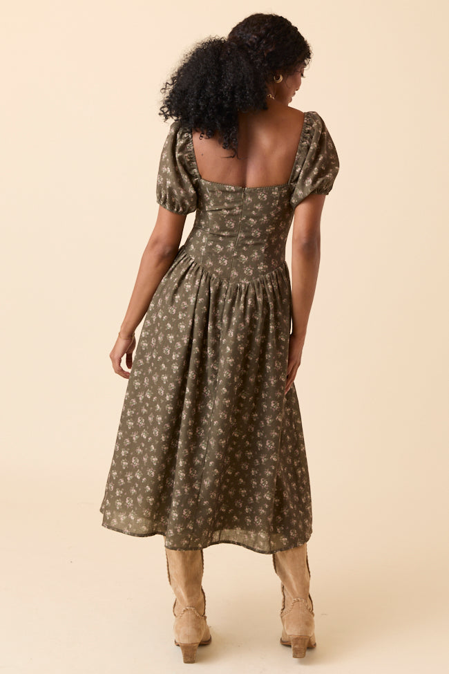 Aimee Brown Floral Drop Waist Maxi Dress