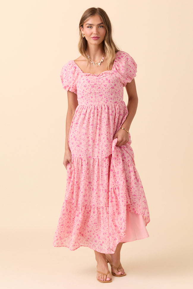 Margaret Pink Floral Maxi Dress FINAL SALE