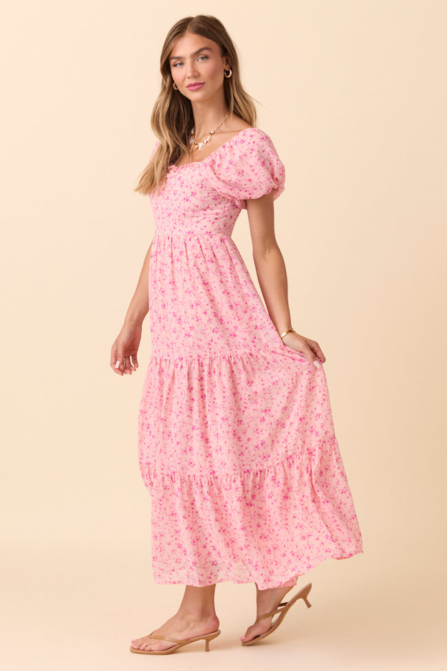 Margaret Pink Floral Maxi Dress FINAL SALE