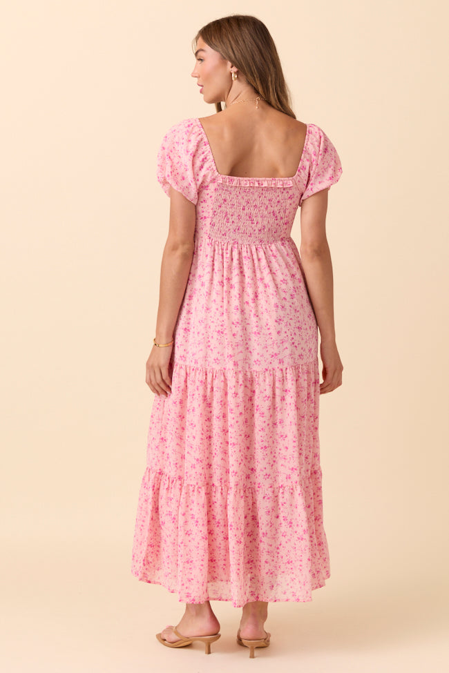 Margaret Pink Floral Maxi Dress FINAL SALE