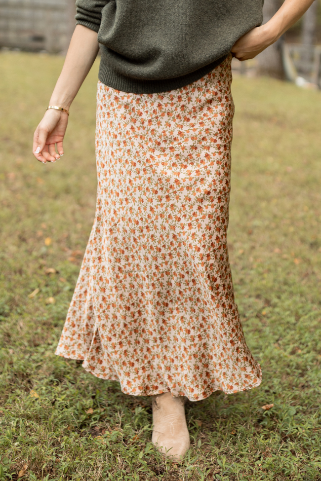 Naomi Tan Multi Flower Maxi Skirt