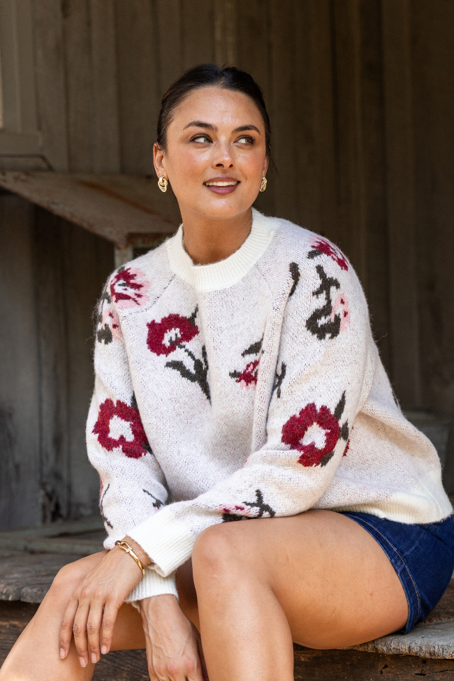 Ellery Rose Shoulder Motif Sweater SALE