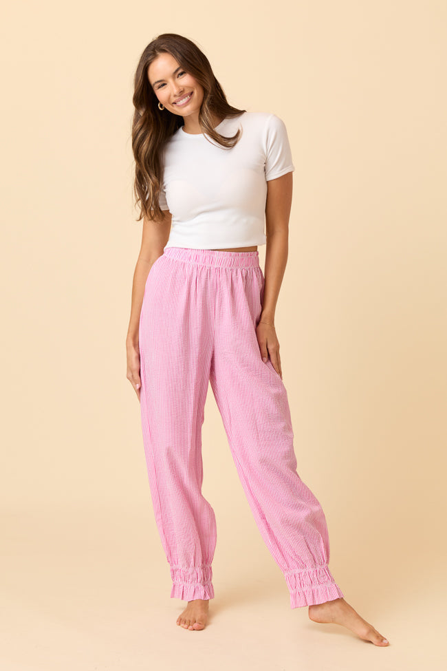 Veda Pink Striped Pajama Pants FINAL SALE