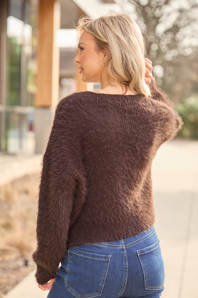 Teddy Brown Fuzzy Cardigan SALE