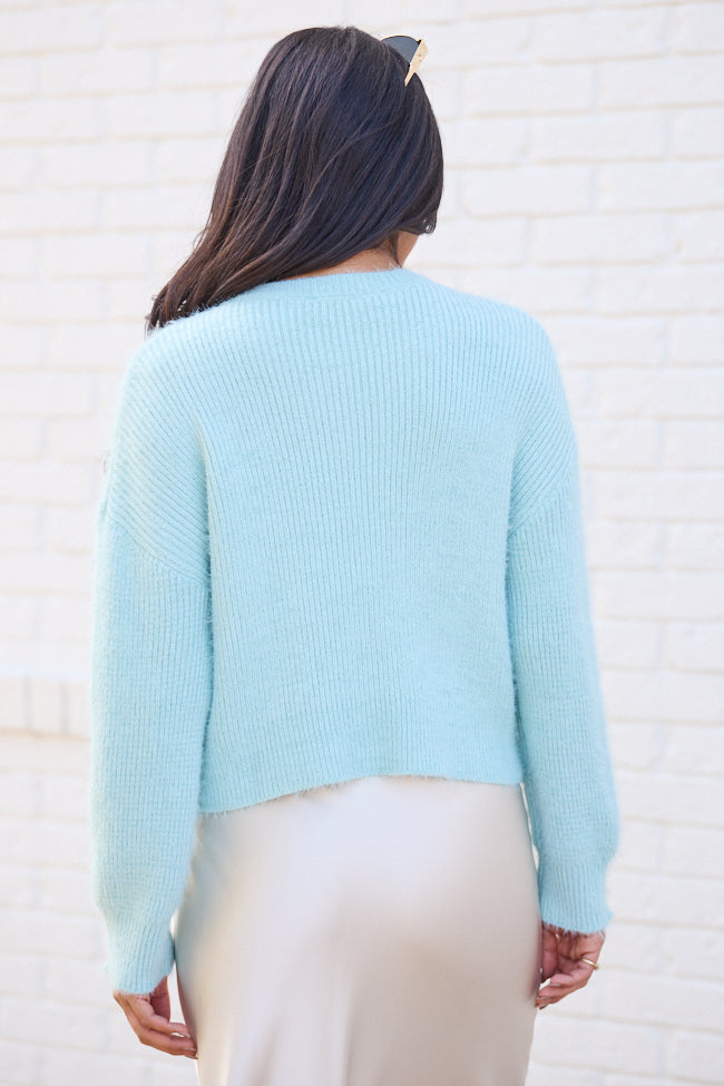 Teddy Blue Fuzzy Cardigan SALE