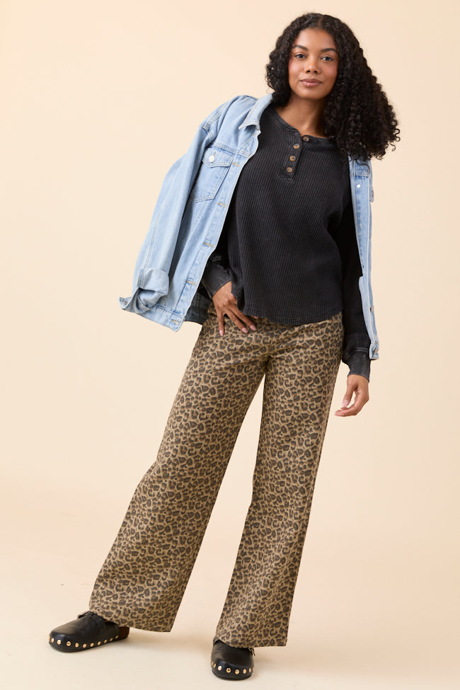 Wild Things Leopard Wide Leg Pants