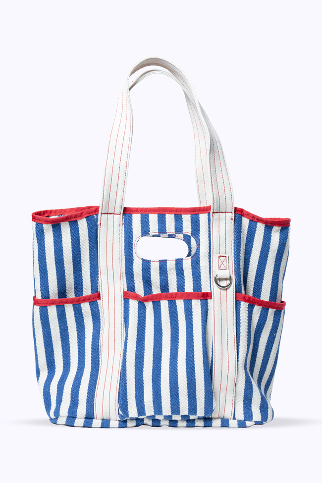 Ty Blue Varsity Stripe Tote