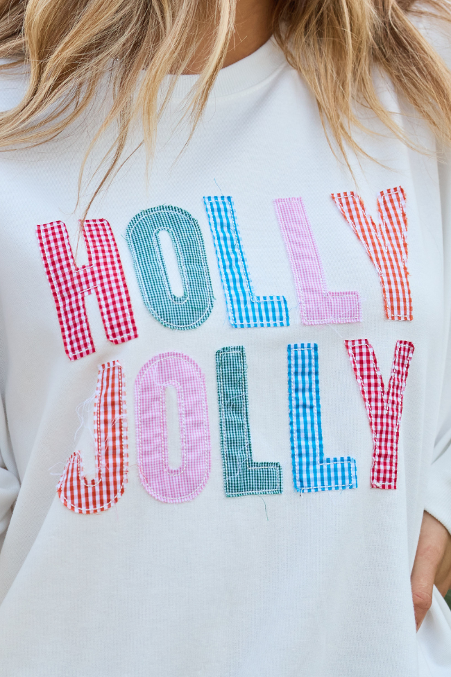 Holly Jolly Gingham Crewneck Sweatshirt FINAL SALE