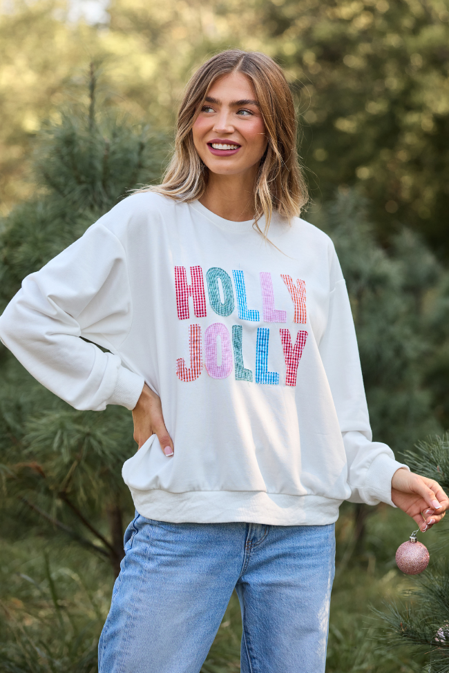 Holly Jolly Gingham Crewneck Sweatshirt FINAL SALE