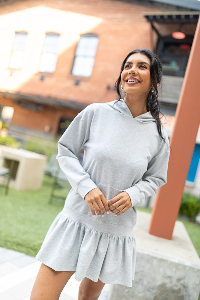 Erin Grey Hoodie Mini Dress FINAL SALE