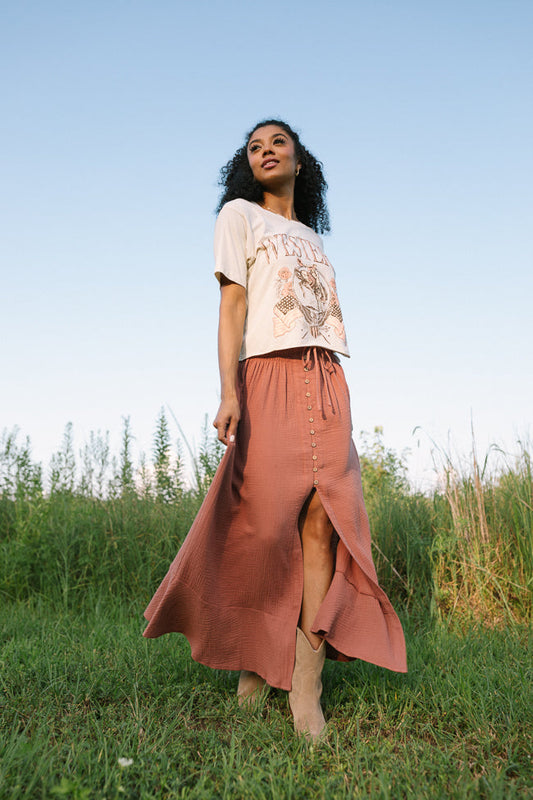 Ember Toffee Maxi Skirt FINAL SALE