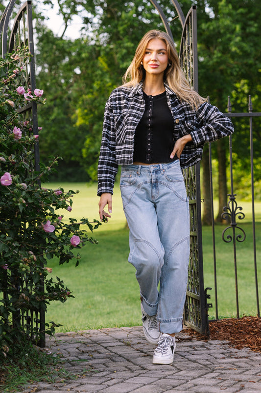 Gretchen Black Plaid Jacket FINAL SALE