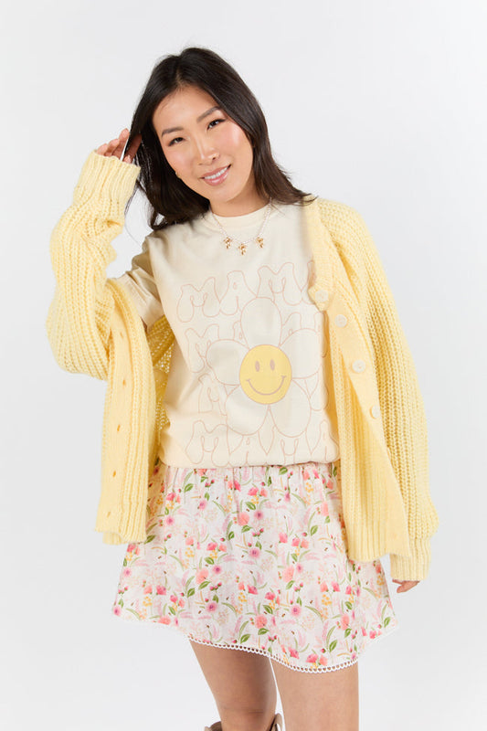 Retro Mama Daisy Ivory Graphic Tee