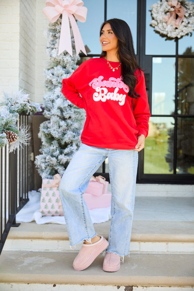 Santa Baby Red Graphic Sweatshirt