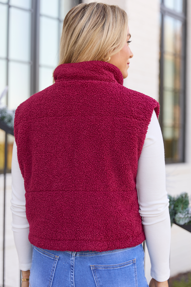 Bunny Red Sherpa Zip Vest SALE